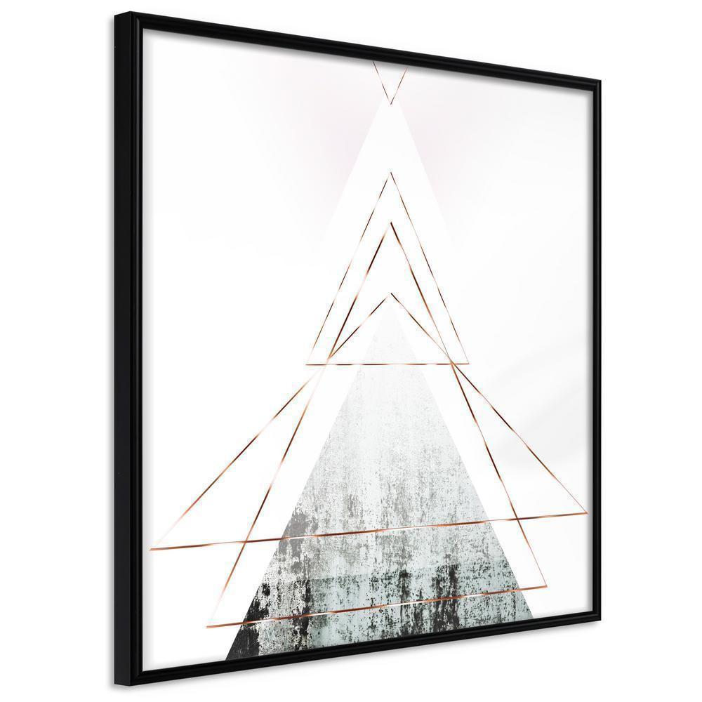 Abstract Poster Frame - Snow-Capped Peak (Square)-artwork for wall with acrylic glass protection