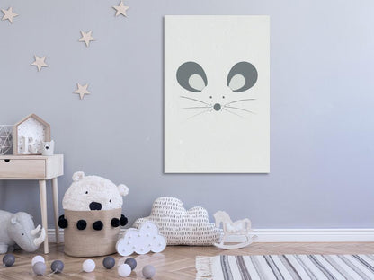 Canvas Print - Curious Mouse (1 Part) Vertical-ArtfulPrivacy-Wall Art Collection