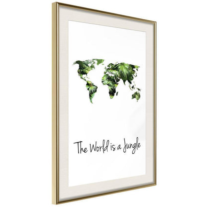 Wall Art Framed - We Live in a Jungle-artwork for wall with acrylic glass protection