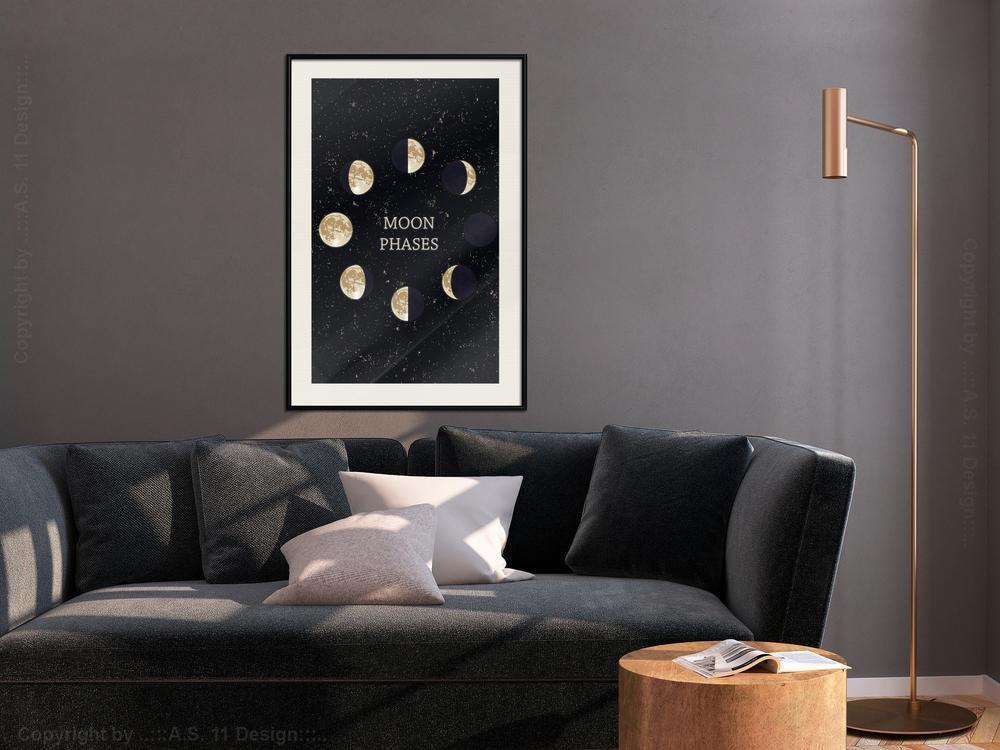 Framed Art - In the Rhythm of the Moon-artwork for wall with acrylic glass protection