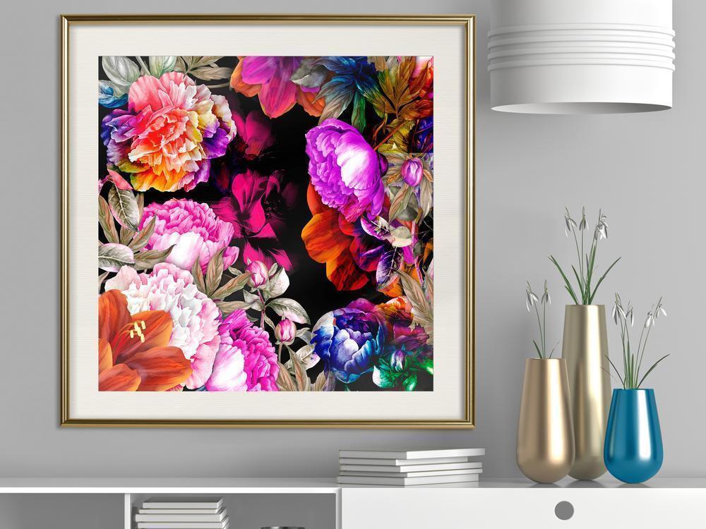 Botanical Wall Art - Flower Sonata (Square)-artwork for wall with acrylic glass protection