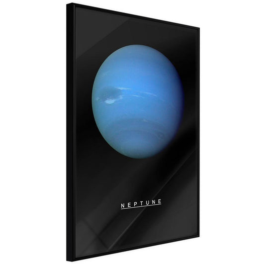 Framed Art - The Solar System: Neptun-artwork for wall with acrylic glass protection
