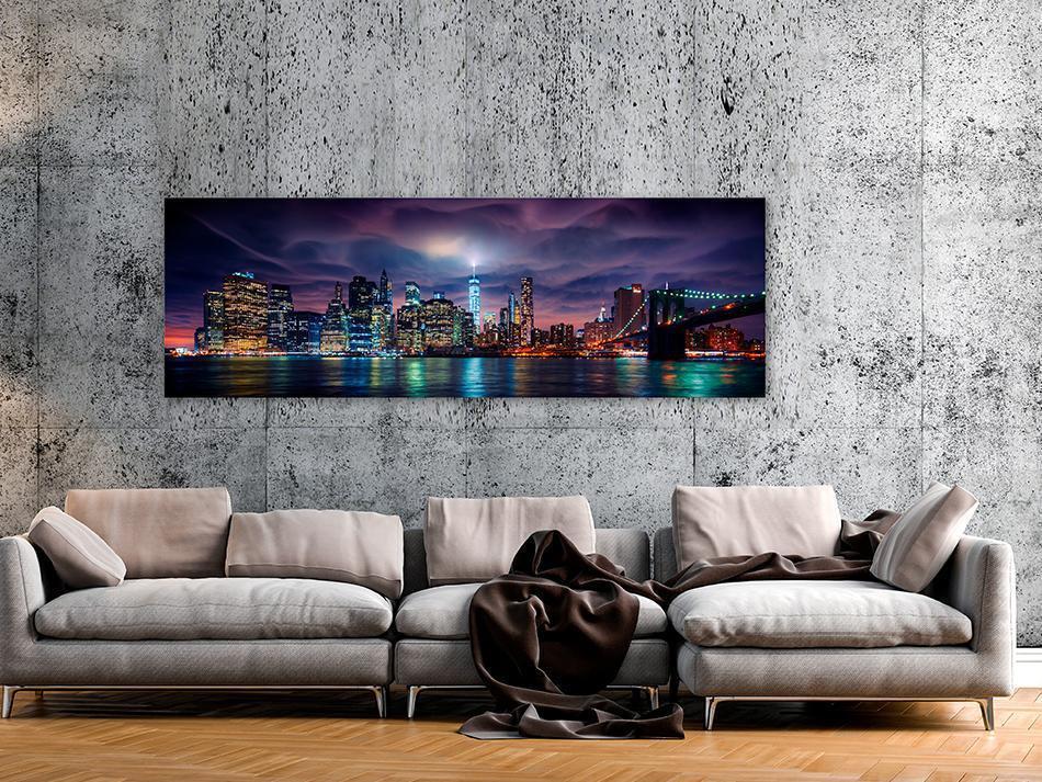 Canvas Print - New York: Dark City-ArtfulPrivacy-Wall Art Collection