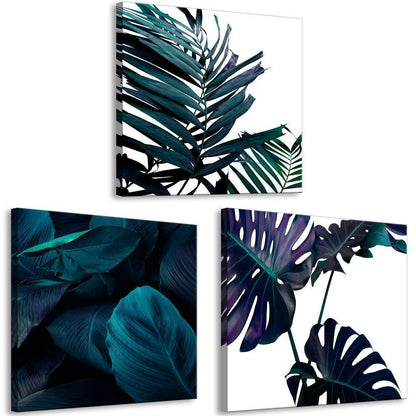 Canvas Print - Turquoise Nature (3 Parts)-ArtfulPrivacy-Wall Art Collection