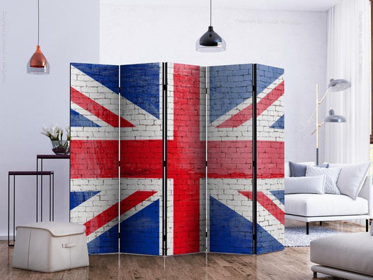 Decorative partition-Room Divider - British flag II-Folding Screen Wall Panel by ArtfulPrivacy