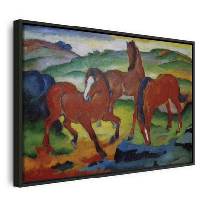 Canvas Print - The Red Horses (Grazing Horses IV) (Franz Marc)