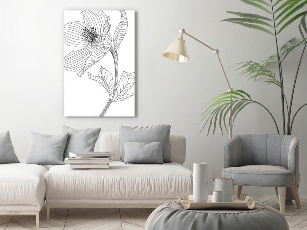 Canvas Print - Spring Sketch (1 Part) Vertical-ArtfulPrivacy-Wall Art Collection