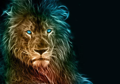 Wall Mural - Abstract lion