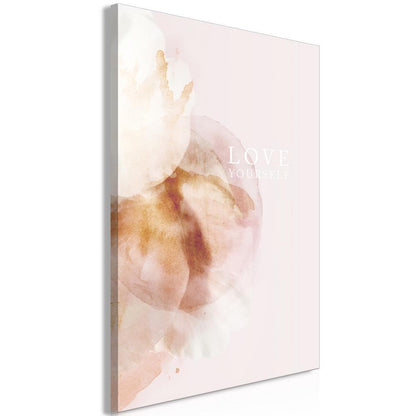 Canvas Print - Love Yourself (1 Part) Vertical-ArtfulPrivacy-Wall Art Collection