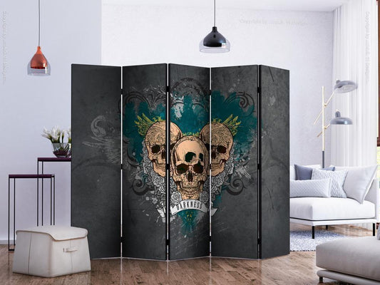 Decorative partition-Room Divider - Darkness II II-Folding Screen Wall Panel by ArtfulPrivacy