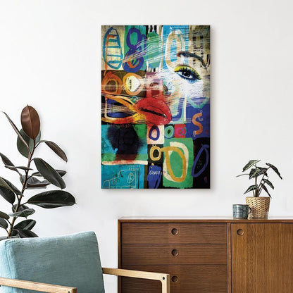 Canvas Print - Kiss of Modernity-ArtfulPrivacy-Wall Art Collection