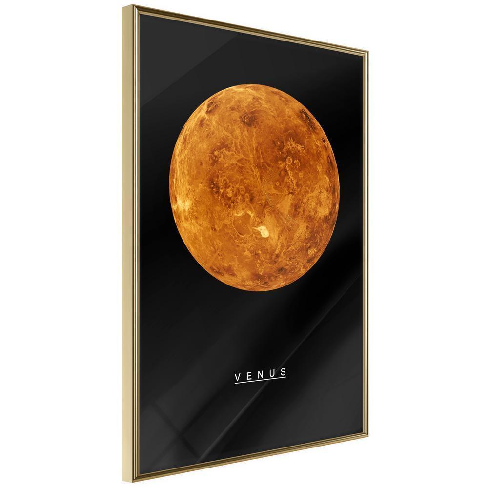 Framed Art - The Solar System: Venus-artwork for wall with acrylic glass protection