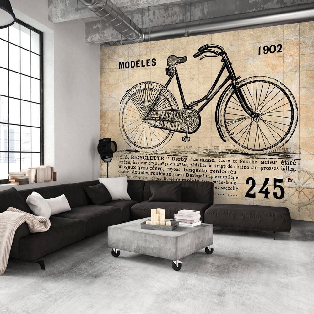 Wall Mural - Old School Bicycle-Wall Murals-ArtfulPrivacy