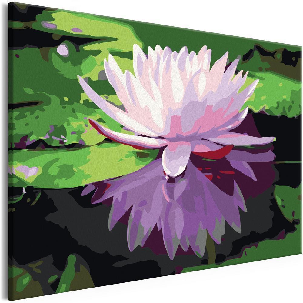 Start learning Painting - Paint By Numbers Kit - Water Lily - new hobby