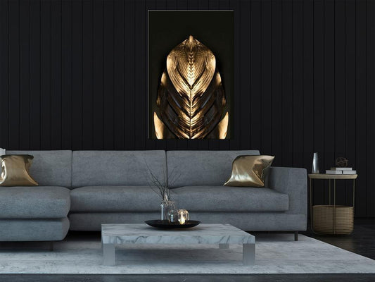 Canvas Print - Pharaoh's Gold (1 Part) Vertical-ArtfulPrivacy-Wall Art Collection