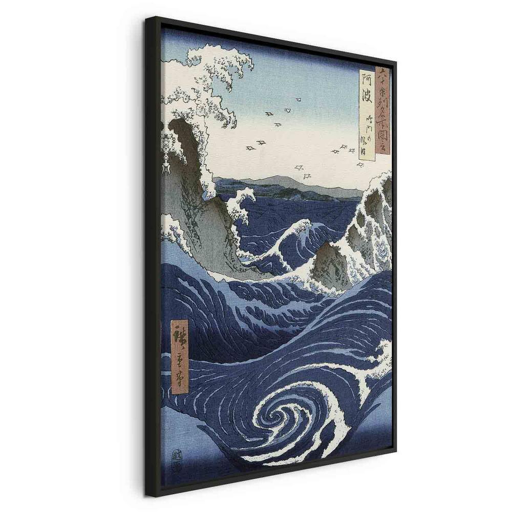 Canvas Print - View of the Naruto whirlpools at Awa from the series 'Rokuju-yoshu Meisho zue' (Utagawa Hiroshige)