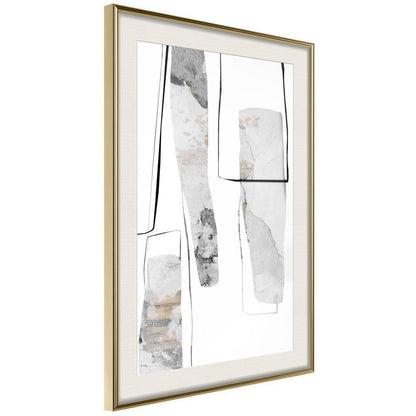 Abstract Poster Frame - Stalagmite and Stalactites-artwork for wall with acrylic glass protection