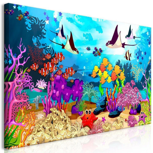 Canvas Print - Underwater Fun (1 Part) Wide-ArtfulPrivacy-Wall Art Collection