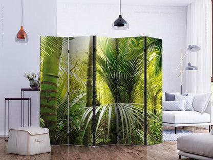 Decorative partition-Room Divider - Green alley II-Folding Screen Wall Panel by ArtfulPrivacy