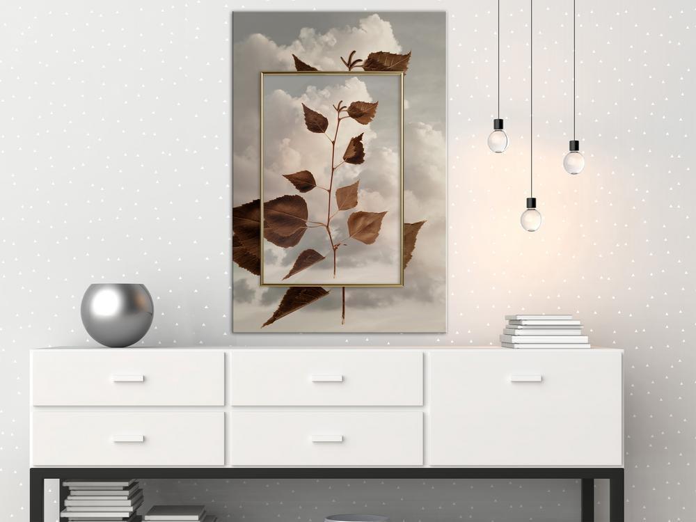 Botanical Wall Art - Leaves in the Clouds-artwork for wall with acrylic glass protection