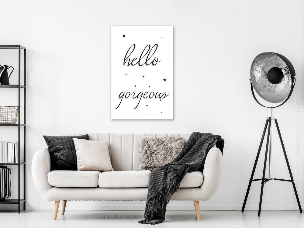 Canvas Print - Hello Gorgeous (1 Part) Vertical-ArtfulPrivacy-Wall Art Collection