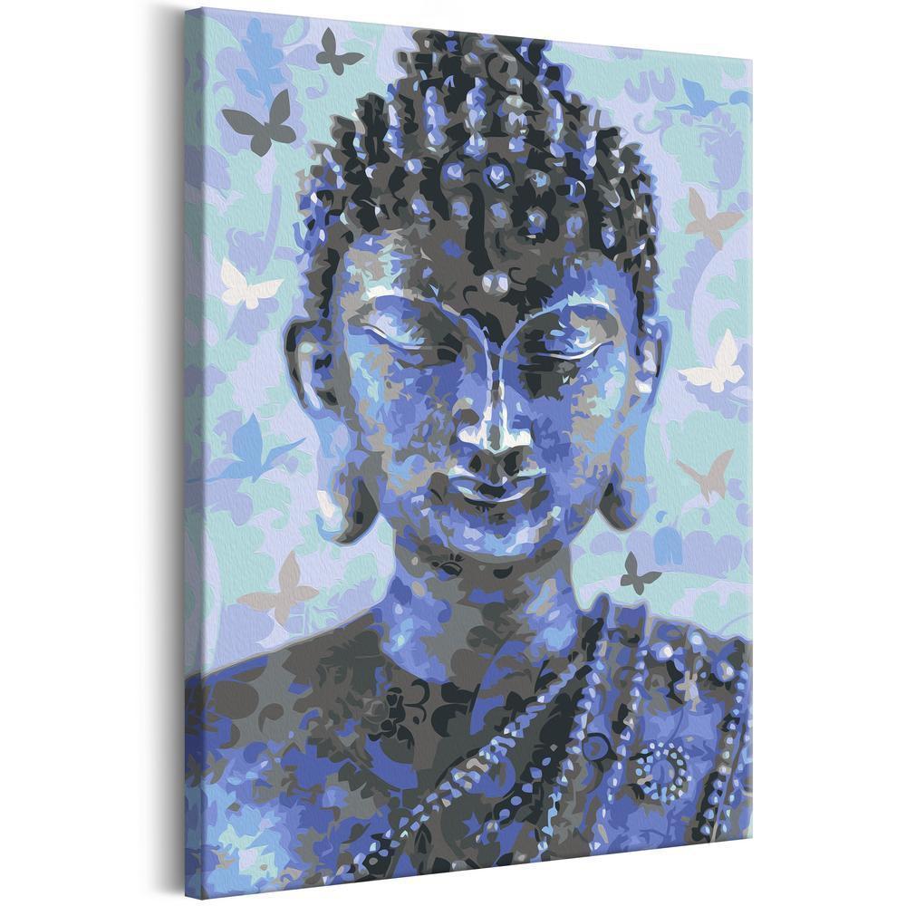 Start learning Painting - Paint By Numbers Kit - Buddha and Butterflies - new hobby