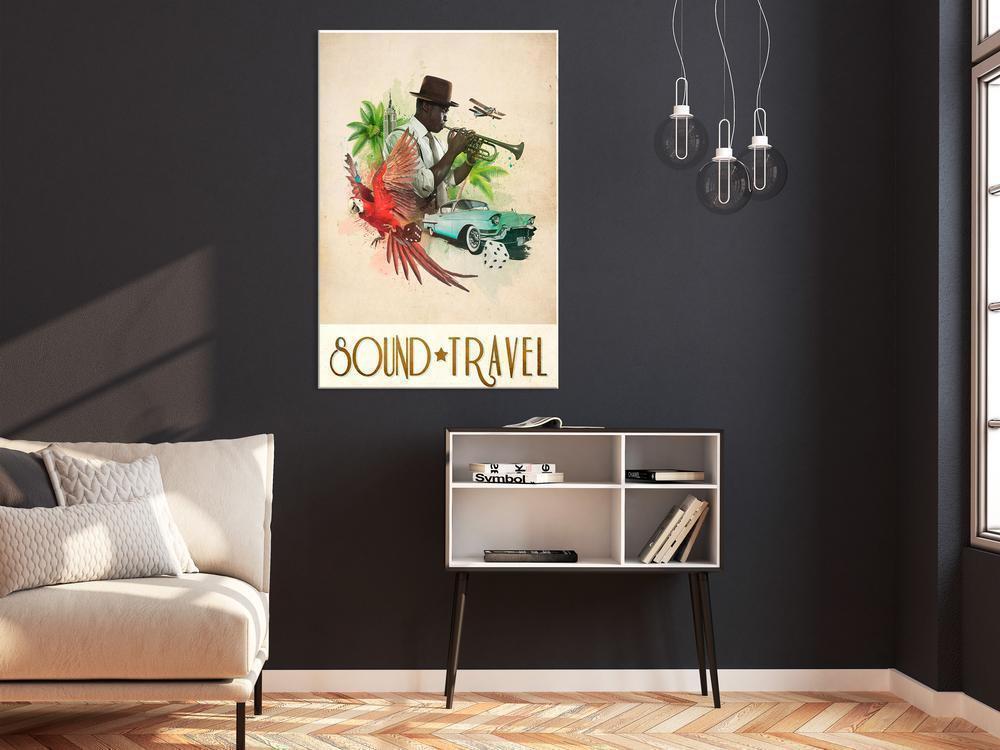 Canvas Print - Sound Travel (1 Part) Vertical-ArtfulPrivacy-Wall Art Collection