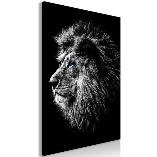 Canvas Print - Blue-eyed Lion (1 Part) Vertical