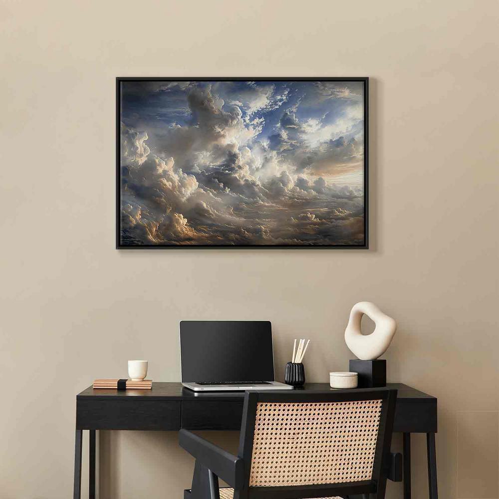 Canvas Print - Golden Reflections on Clouds Foretelling Dusk