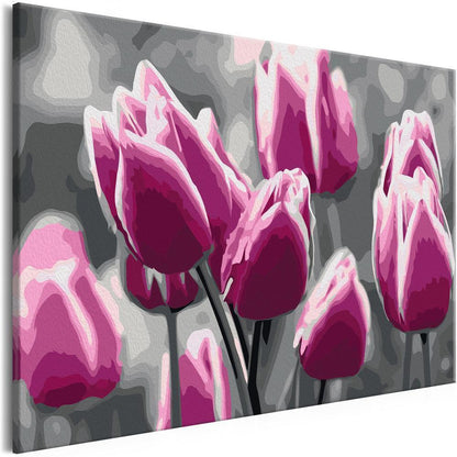 Start learning Painting - Paint By Numbers Kit - Tulip Field - new hobby