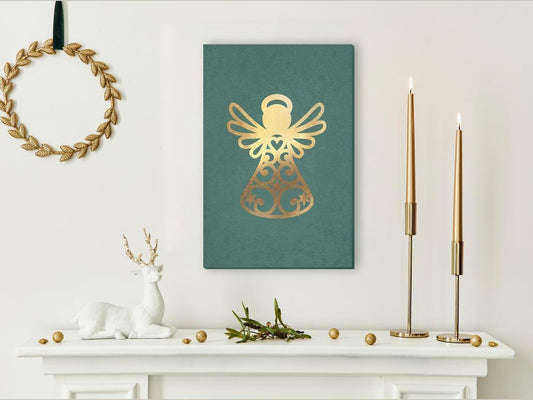 Canvas Print - Angelic Christmas (1 Part) Vertical-ArtfulPrivacy-Wall Art Collection