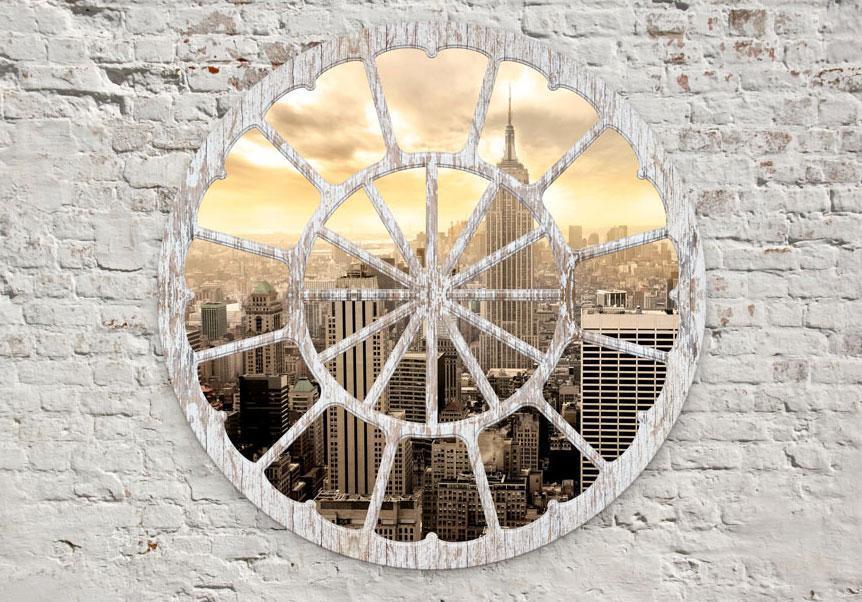 Wall Mural - New York: A View through the Window-Wall Murals-ArtfulPrivacy