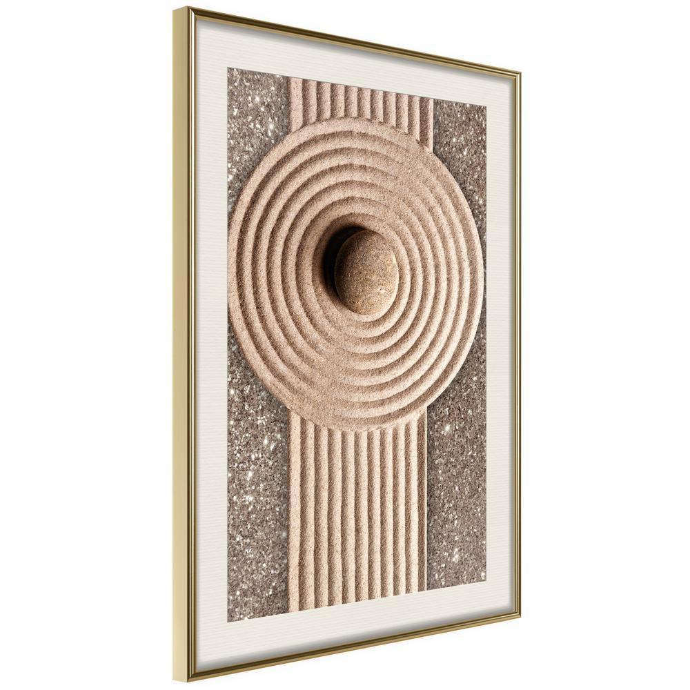 Abstract Poster Frame - Sandy Roundabout-artwork for wall with acrylic glass protection