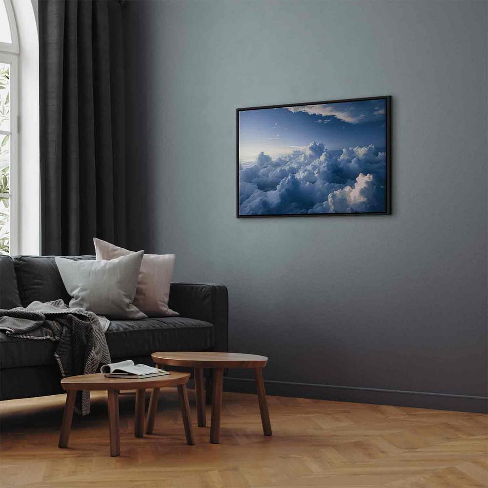 Canvas Print - Aerial Landscapes: Rays Lighting Up Fluffy Cloud Formations