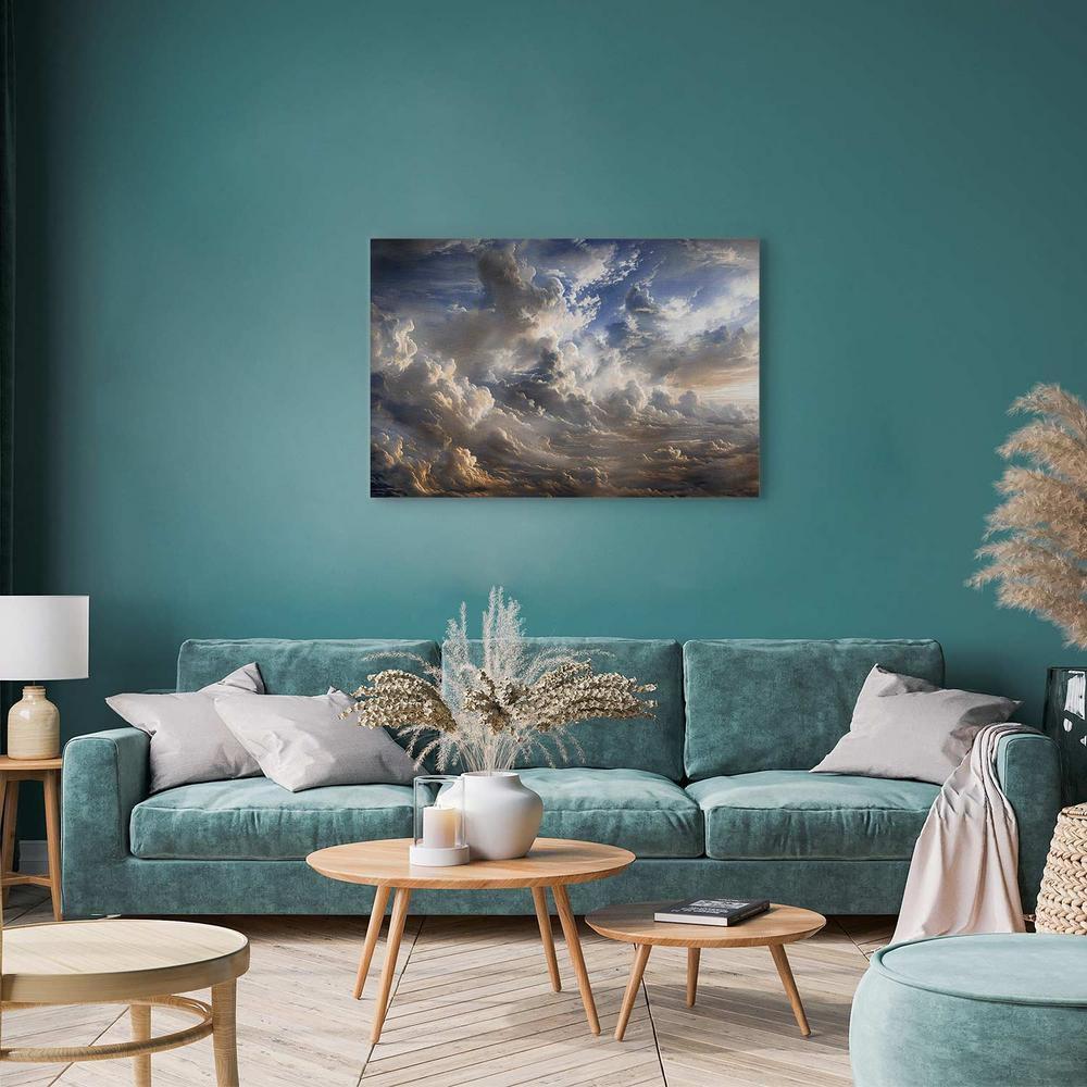 Canvas Print - Golden Reflections on Clouds Foretelling Dusk