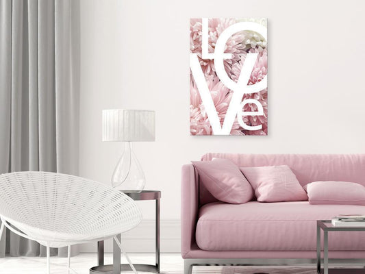 Canvas Print - Love - Letters (1 Part) Vertical-ArtfulPrivacy-Wall Art Collection