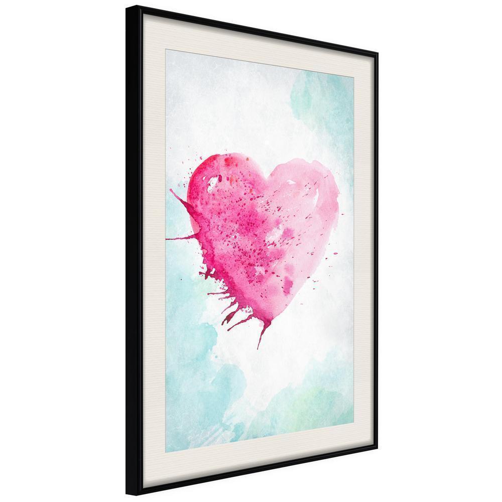 Abstract Poster Frame - Symbol Of Love-artwork for wall with acrylic glass protection