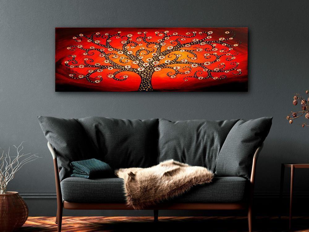 Canvas Print - Fiery Tree (1 Part) Narrow-ArtfulPrivacy-Wall Art Collection