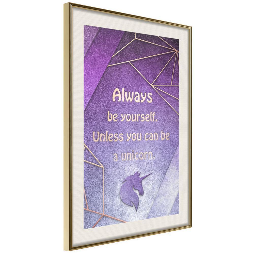 Motivational Wall Frame - Always Be Yourself-artwork for wall with acrylic glass protection