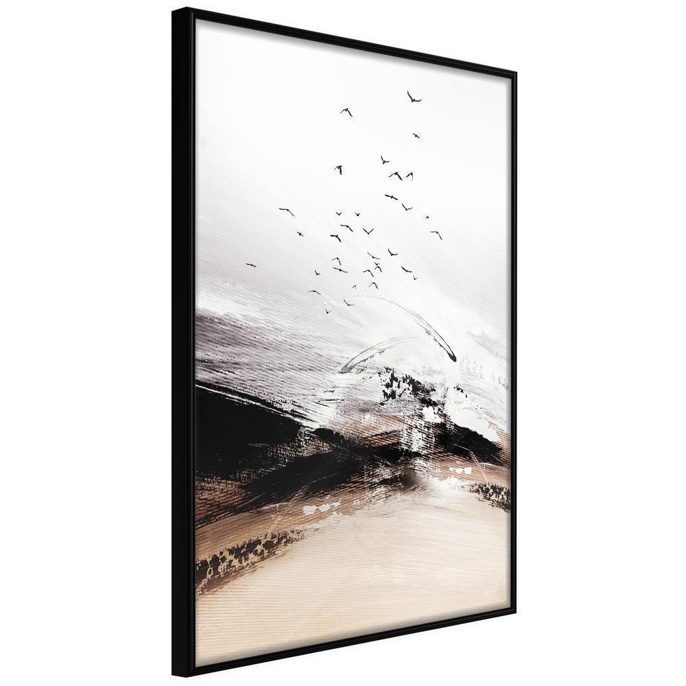 Abstract Poster Frame - Flight into the Unknown-artwork for wall with acrylic glass protection