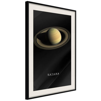 Framed Art - The Solar System: Saturn-artwork for wall with acrylic glass protection