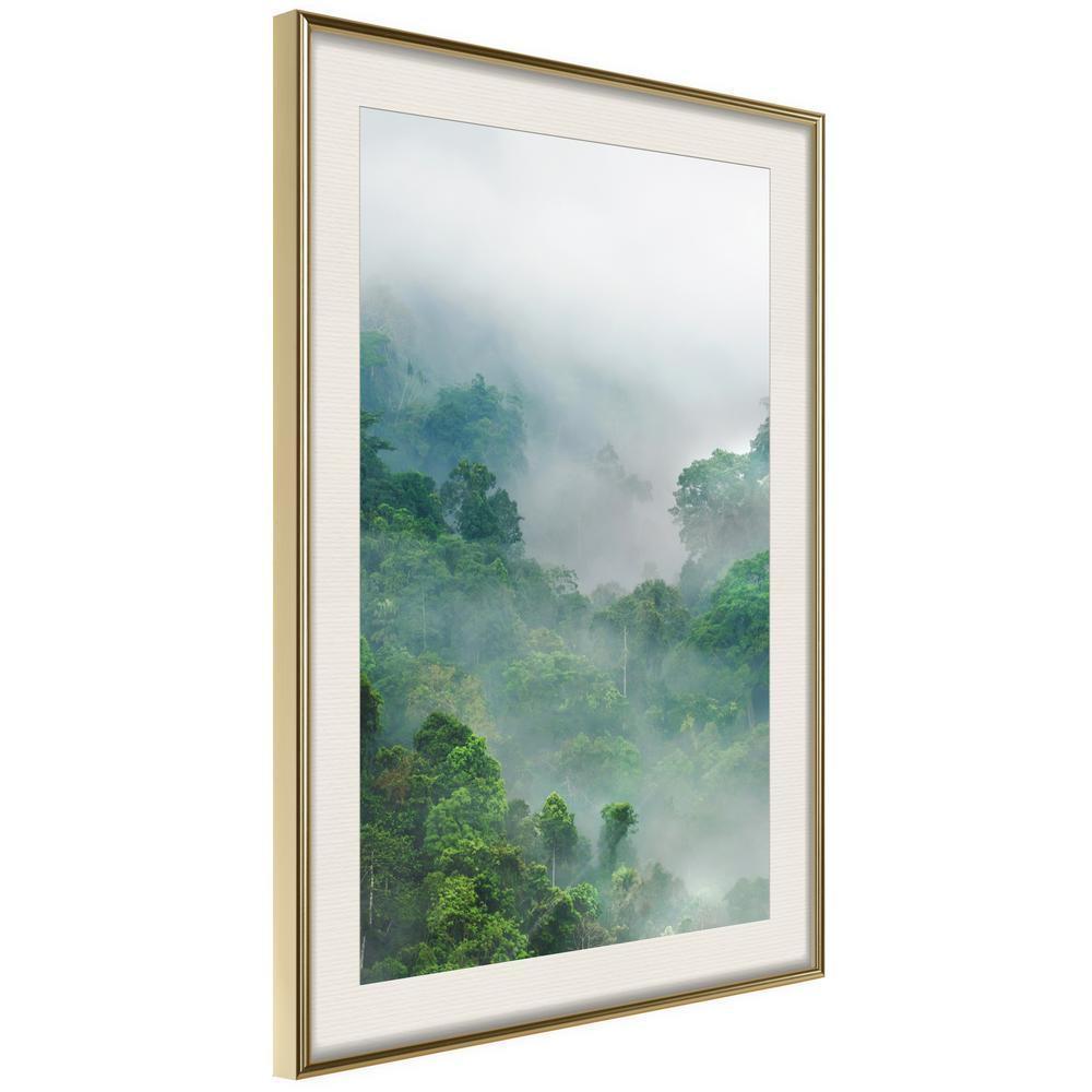 Framed Art - Green Lungs of the Earth I-artwork for wall with acrylic glass protection