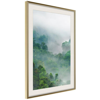 Framed Art - Green Lungs of the Earth I-artwork for wall with acrylic glass protection