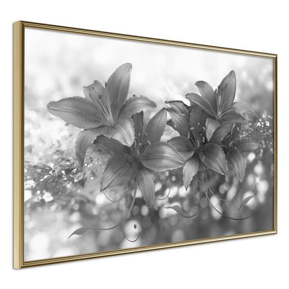 Botanical Wall Art - Dark Lillies-artwork for wall with acrylic glass protection