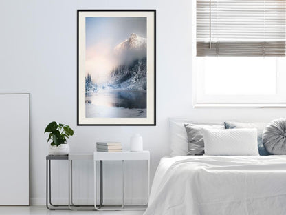 Framed Art - Winter in the Mountains-artwork for wall with acrylic glass protection