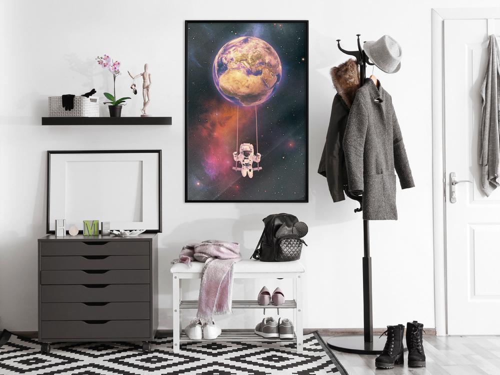 Abstract Poster Frame - The Whole World is a Playground-artwork for wall with acrylic glass protection