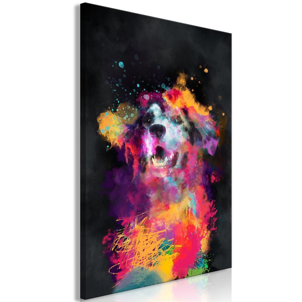 Canvas Print - Dog's Joy (1 Part) Vertical-ArtfulPrivacy-Wall Art Collection