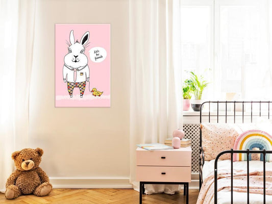 Canvas Print - Rabbit's Friend (1 Part) Vertical-ArtfulPrivacy-Wall Art Collection