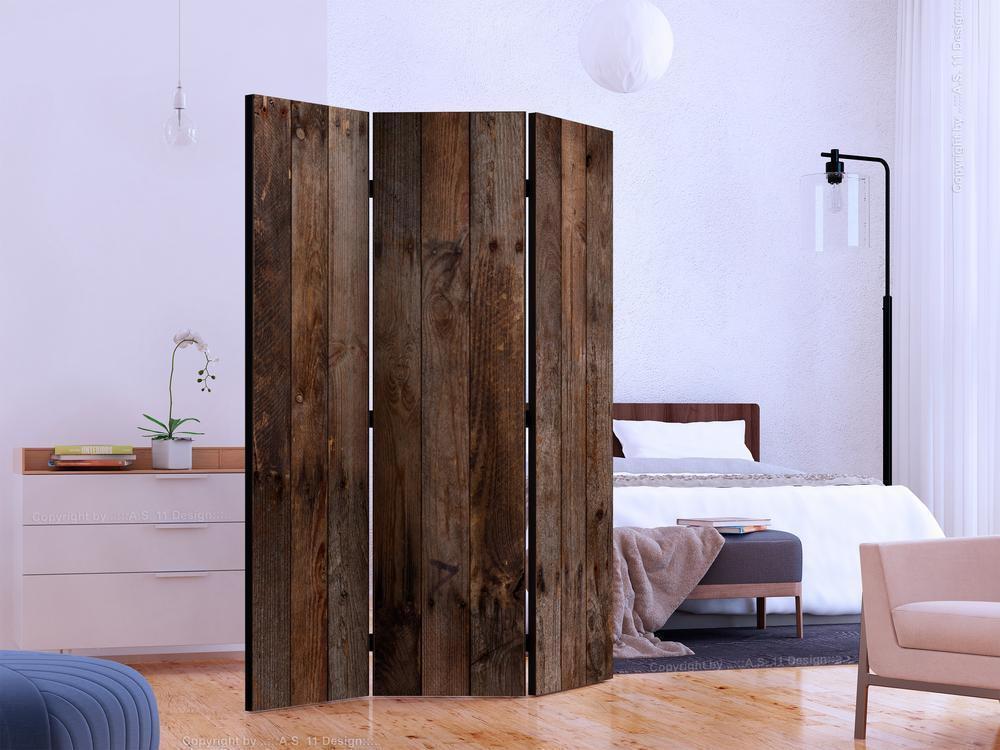 Decorative partition-Room Divider - Wooden Hut-Folding Screen Wall Panel by ArtfulPrivacy