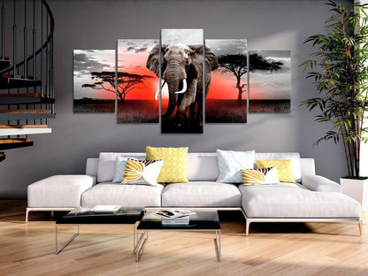 Canvas Print - Lonely Elephant-ArtfulPrivacy-Wall Art Collection